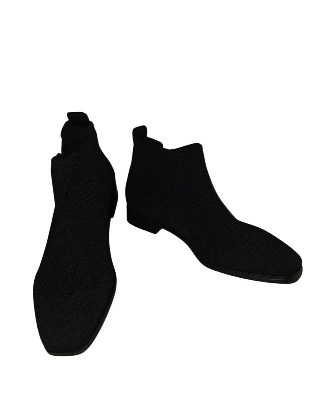 Vivaia Women's Black Knit Chelsea Ankle Boots Size EU 40 US 9